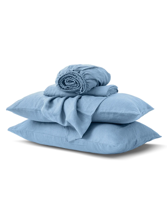 Wilet Linen Sheet Set in Glacier