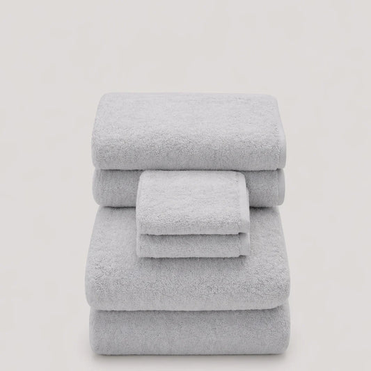 Takasa organic cotton bath towel set in Mist
