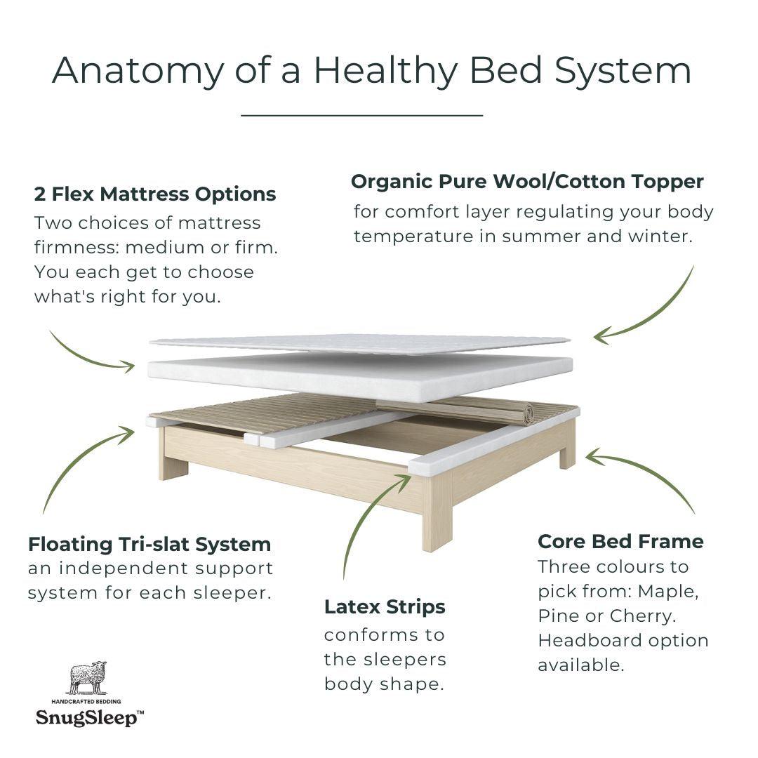 Cherry Balancer Das Original Bed System - with bed frame