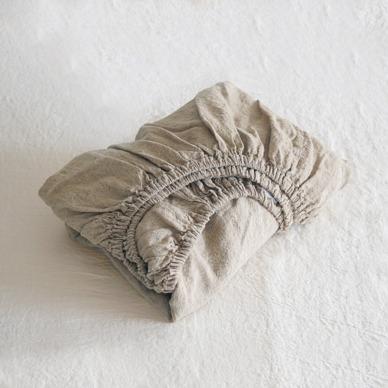 Sömn Linen Fitted Sheet — product gallery image 14