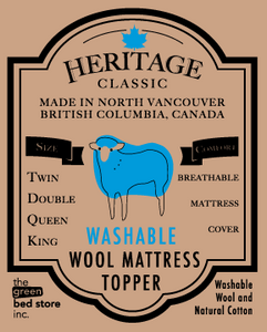 Washable Wool Mattress Pad